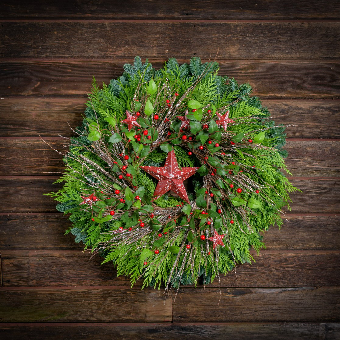 Farmhouse Holiday Wreath-1